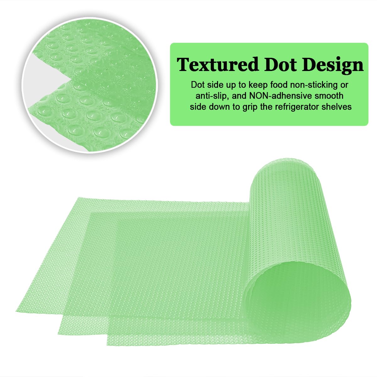 12Pcs Refrigerator Liners Washable Fridge Shelf Liners Refrigerator Mats for Freezer Glass Shelves Kitchen Cabinets Cupboards Drawers