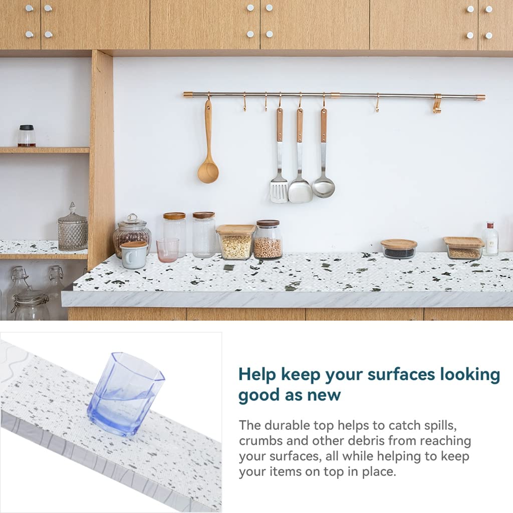 Shelf Liner 18" W x 96" L Cabinet Shelf Liner Non Adhesive 18inx96inch Kitchen Drawer Liner