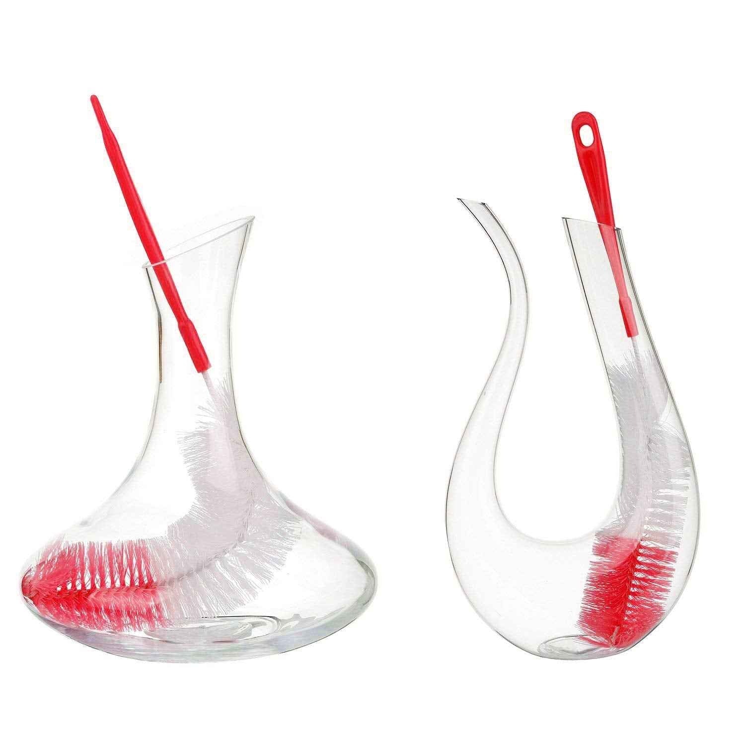 3 Pack Long Red Bottle Cleaning Brush for Narrow Neck Beer