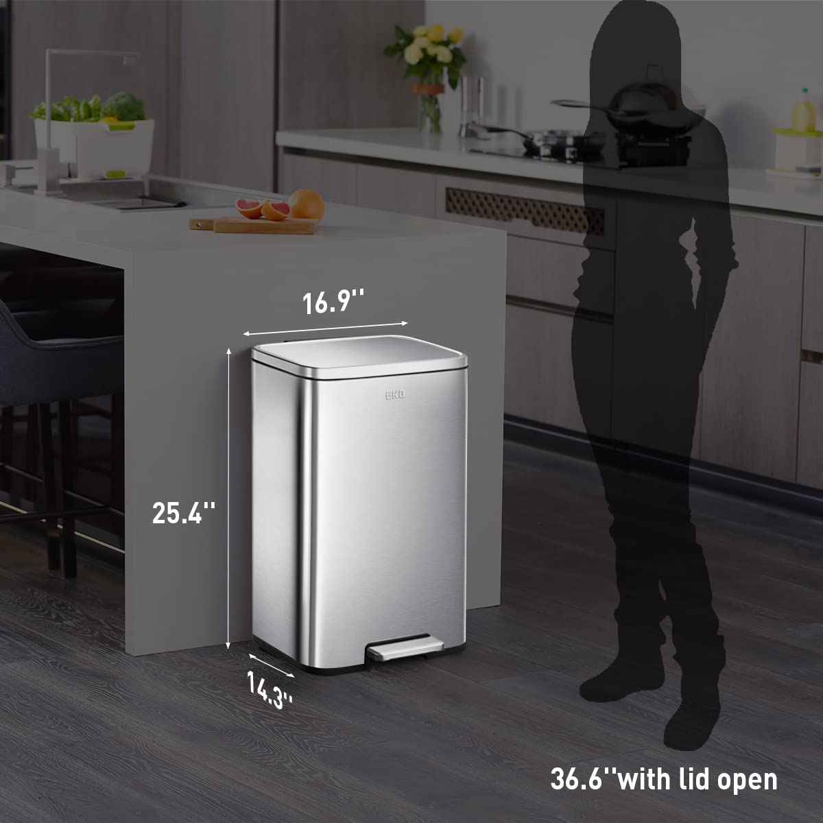 Madison Brushed Stainless Steel 13.2 Gal
