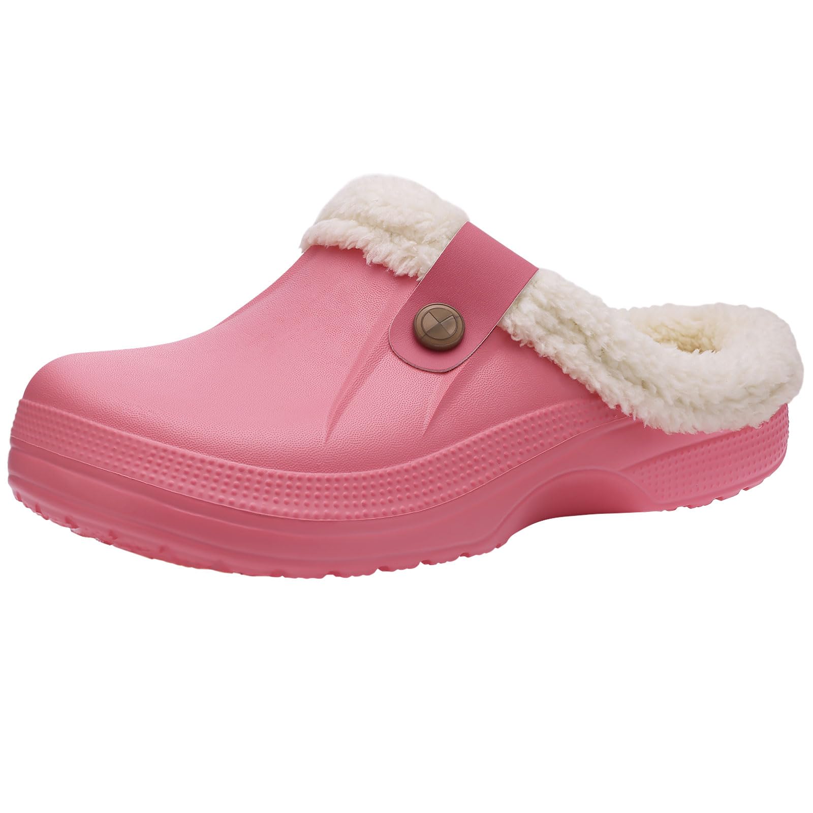 Fur Lined Clogs for Women & Men Fuzzy Slippers with Memory Foam