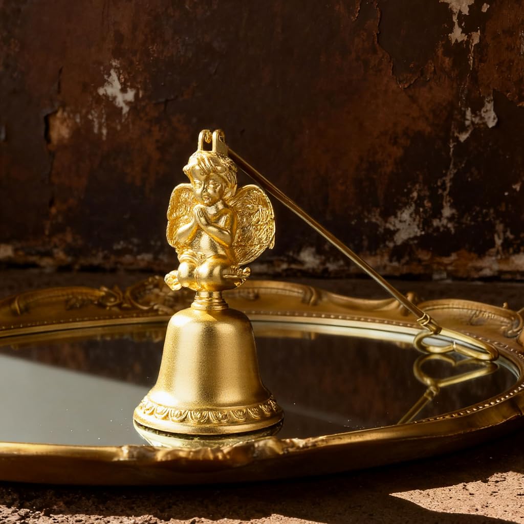 Golden Angel Candle Snuffer with Heart