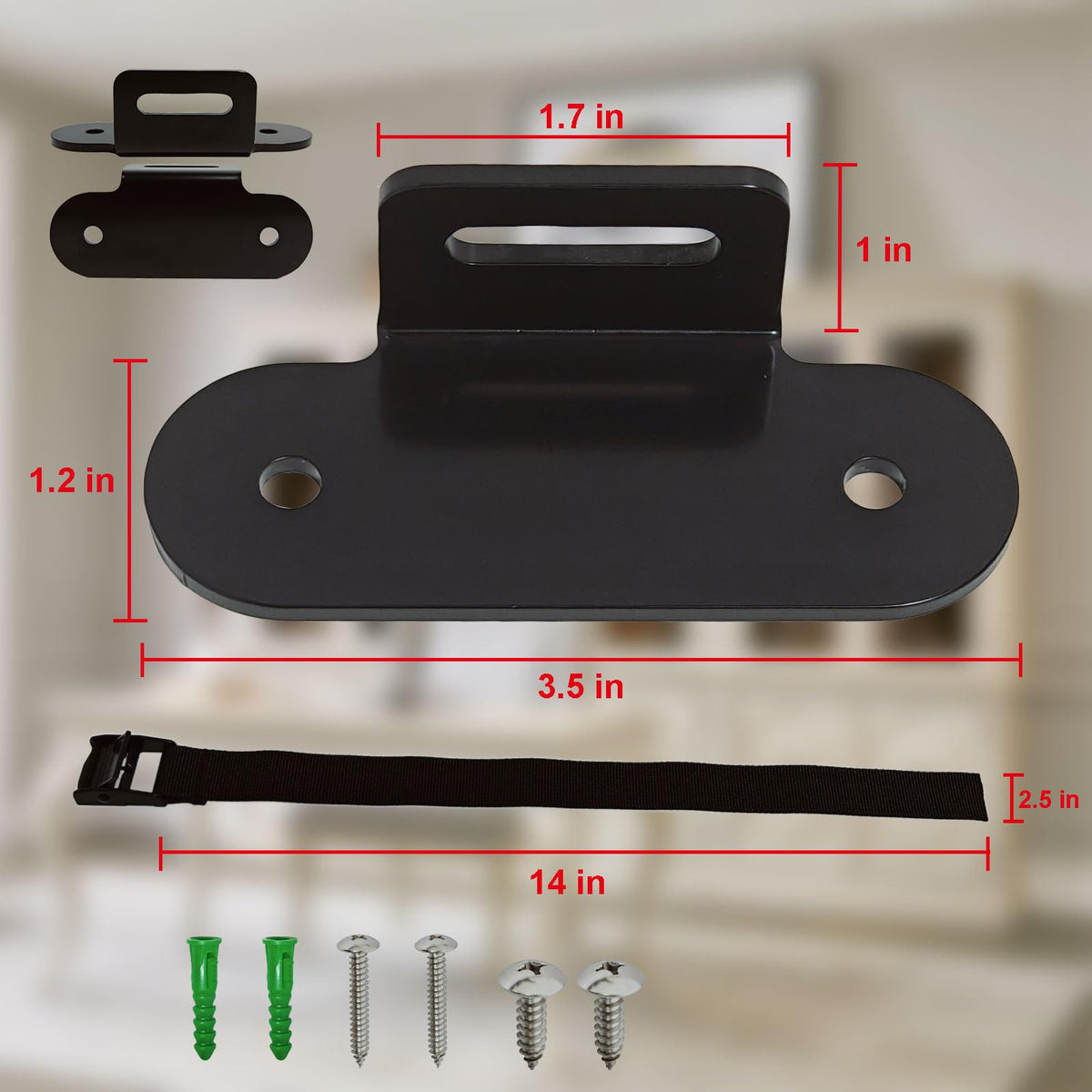 1000LBS Furniture Anchors Anti Tip Straps (2 Count)