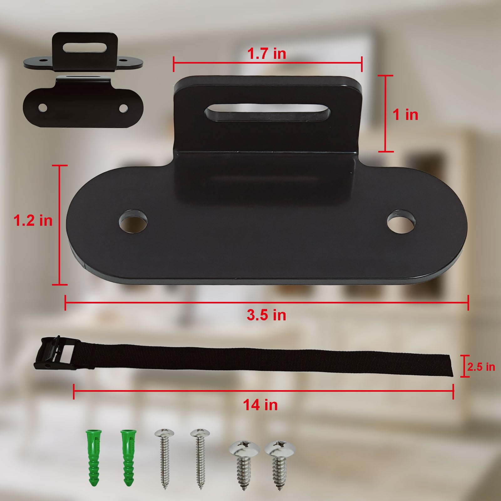 1000LBS Furniture Anchors Anti Tip Straps (2 Count)