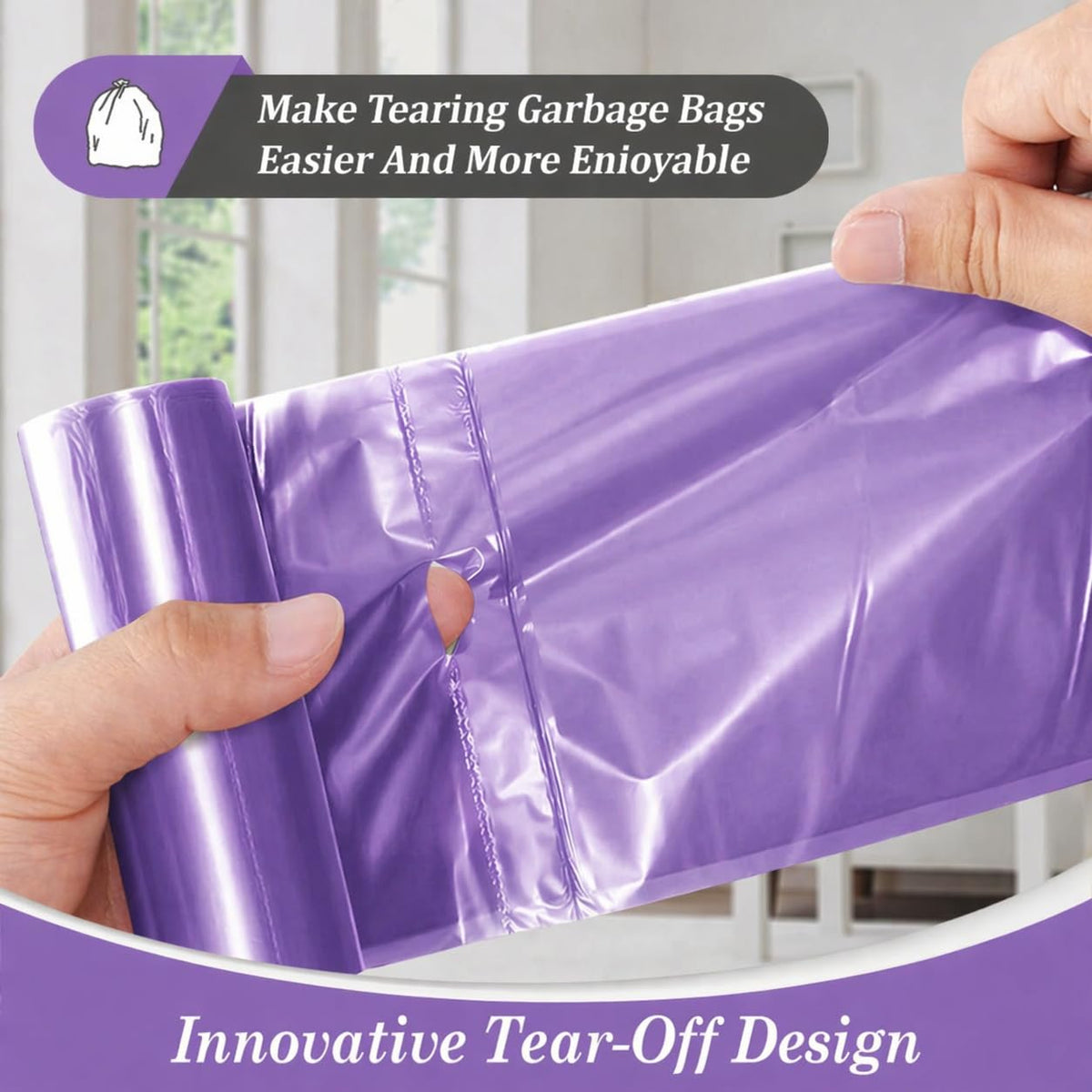 Small Purple Trash Bags 4 Gallon 160 Count Kitchen Garbage Bags