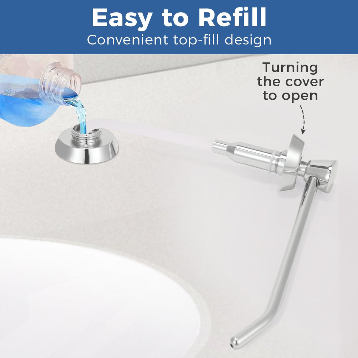 Heavy Duty Brass Countertop Liquid Soap Dispenser