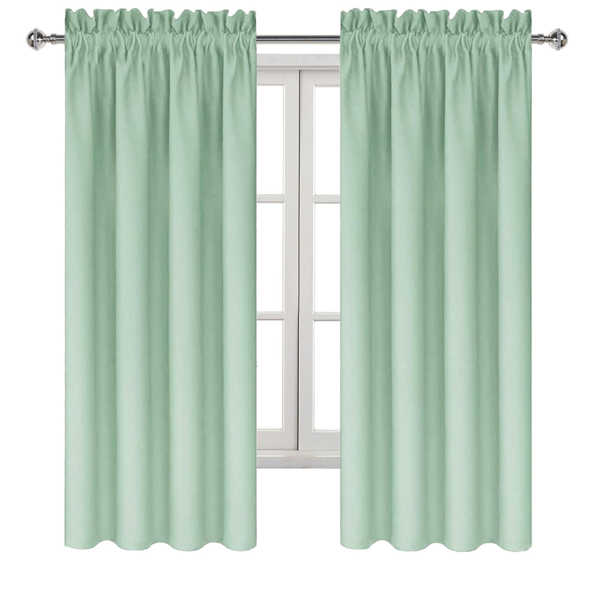 Blackout Curtains for Bedroom Living Room 38 x 63 Inch Long 2 Panels (2 Count)