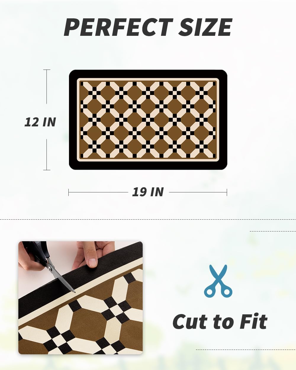 Coffee Mat Hide Stain Rubber Backed Absorbent Dish Drying Mat for Kitchen Counter
