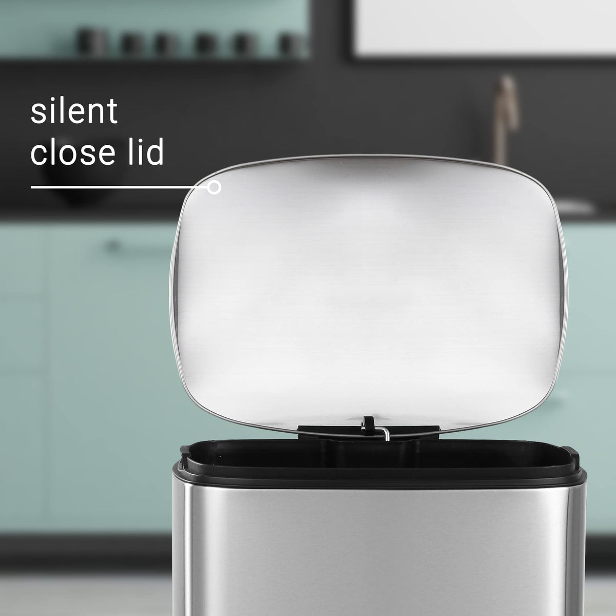 Connor 2 Piece Stainless Steel Trash Can
