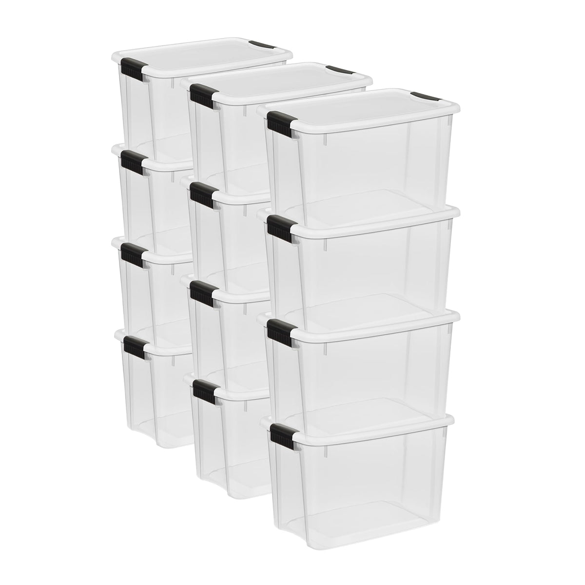 Ultra Latch Box with Lids for Home and Office (12 Count)