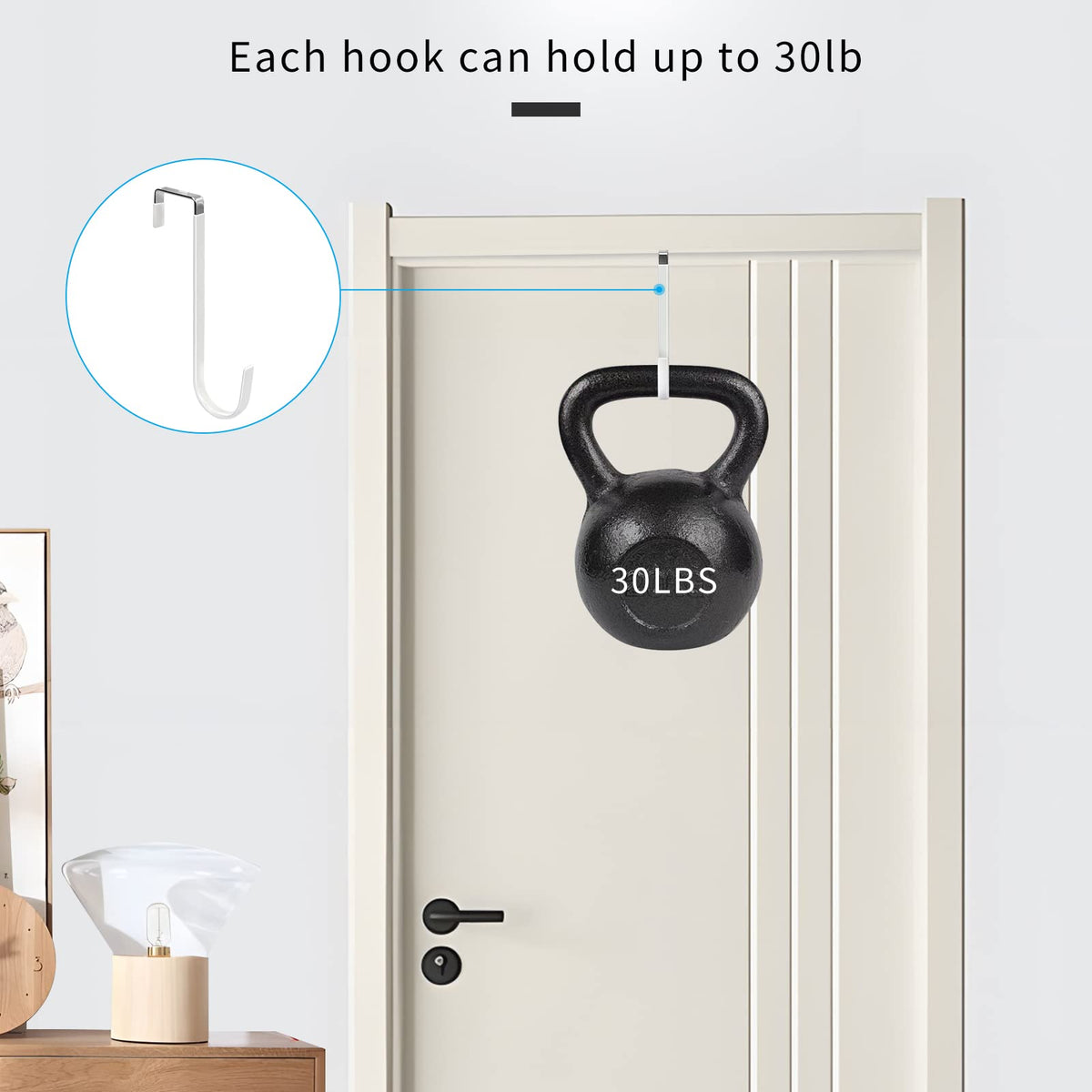 Over the Door Hooks (4 Count)