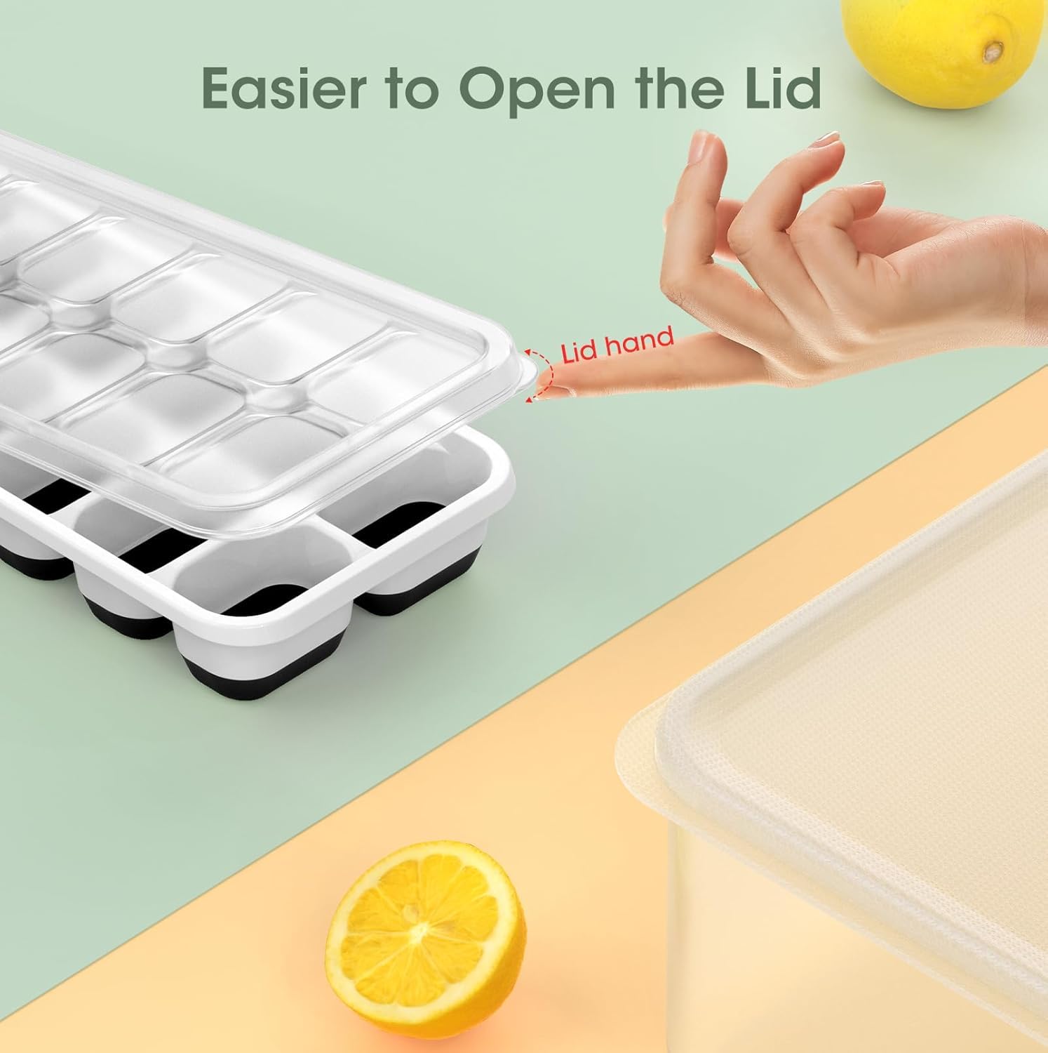 Ice Cube Tray with Lid and Bin (4 Count)