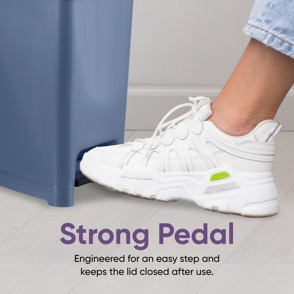 Slim Trash Can with Foot Pedal