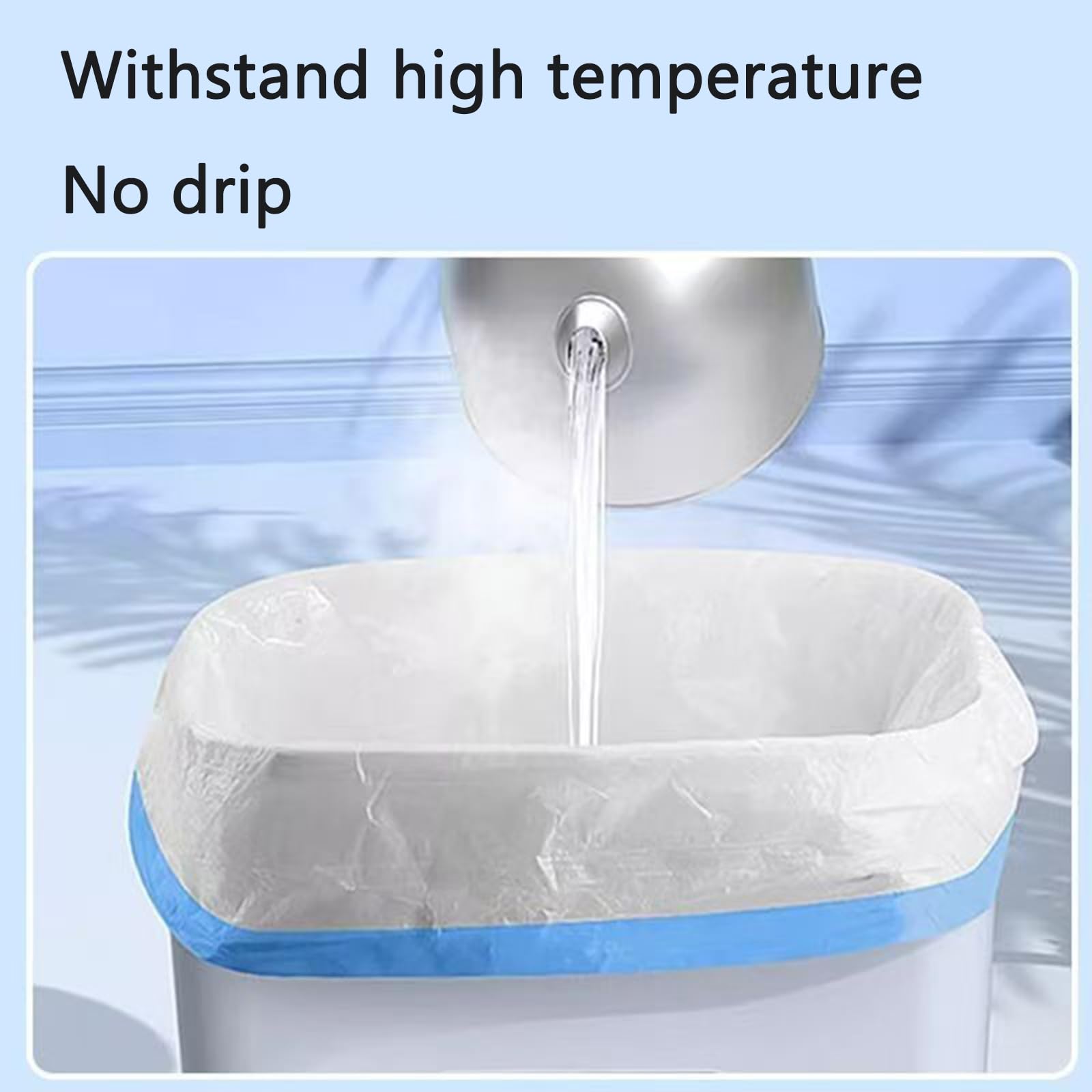 15 Gallon white drawstring trash bags (60 Count)