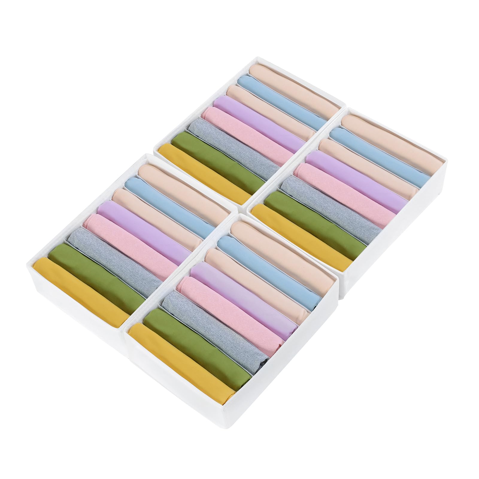 4 Packs T shirt Drawer Organizers for Clothing (4 Count)