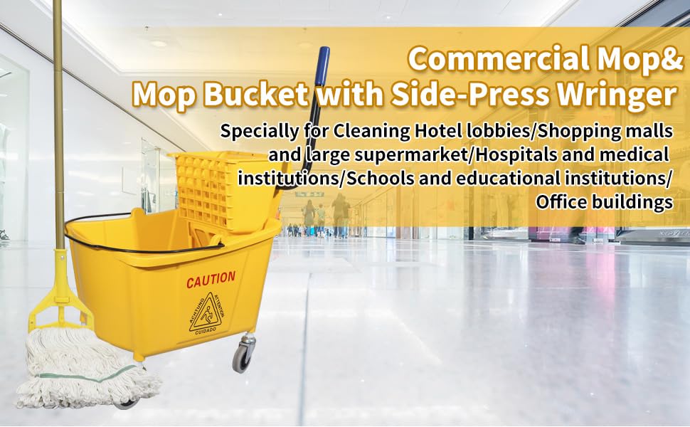 Commercial Mop Bucket with Side