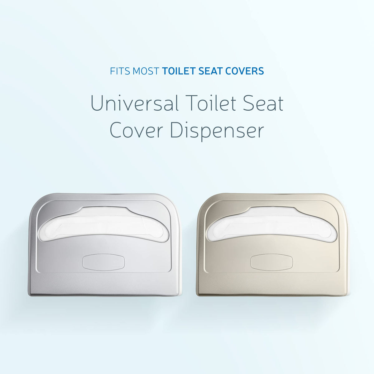 EZ-Pull Wall-Mounted Half-Fold Toilet Seat Cover Dispenser for Commercial/Residential/Bathroom/Office, Seat Cover Paper Sold Separately, Spray Silver, 3100S-EZ