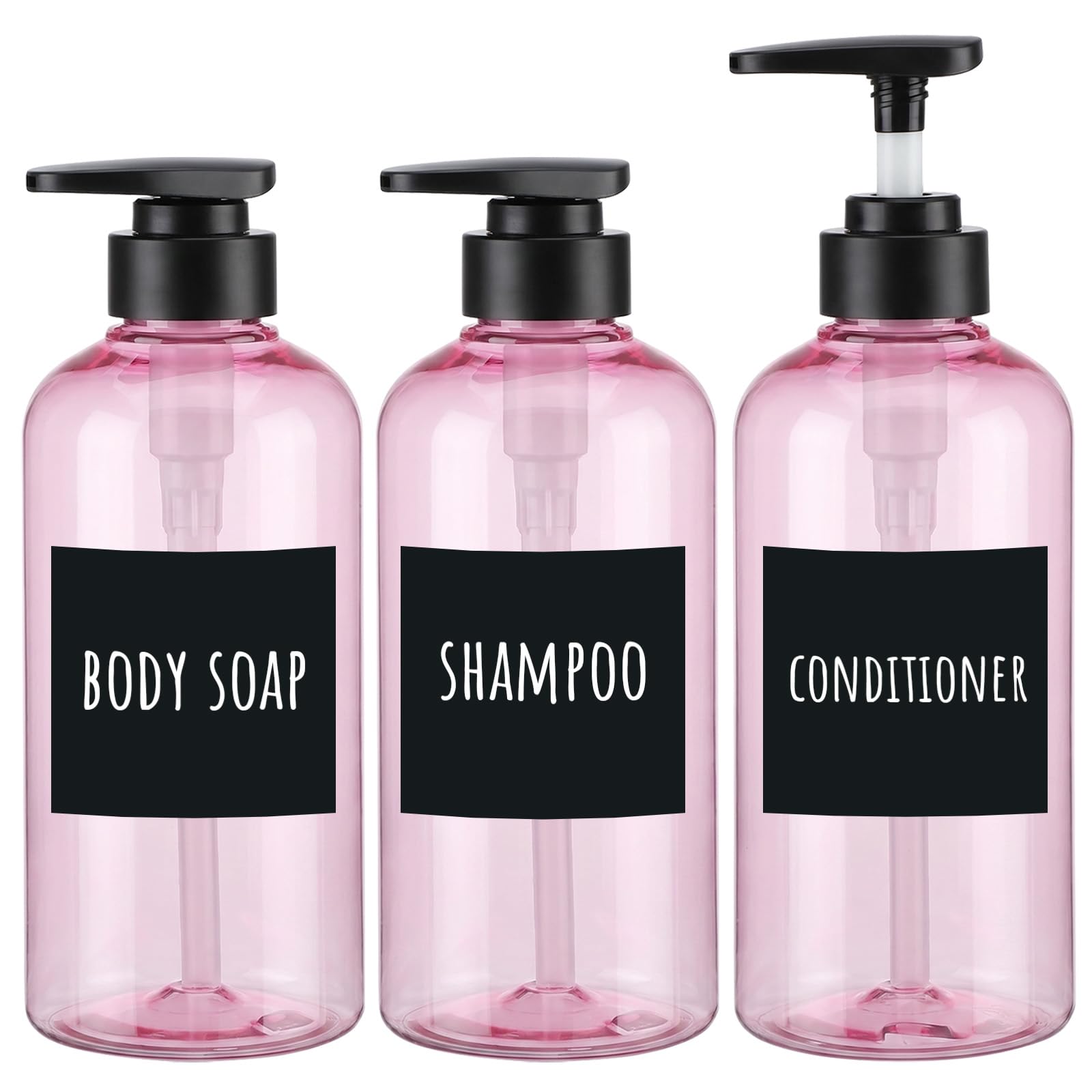 16.9oz 3Pcs Refillable Shower Bottles (3 Count)