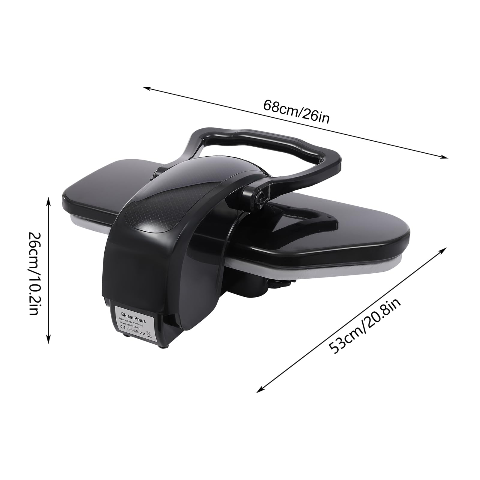 Intelligent Steam Press with 5 Fabric Setting Professional Steamer 1600W for Home