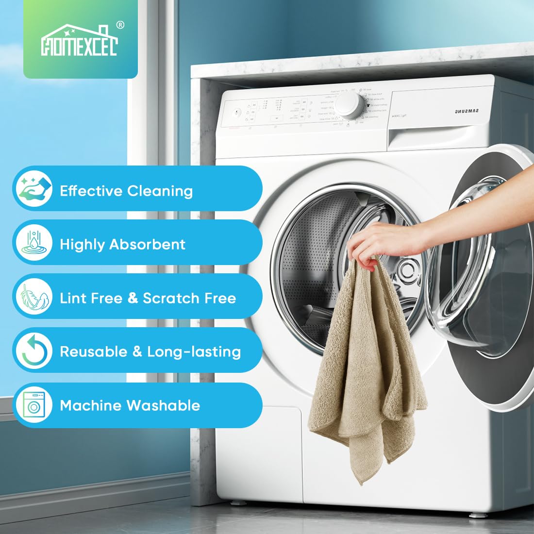 Brown Microfiber Cleaning Cloth (12 Count)