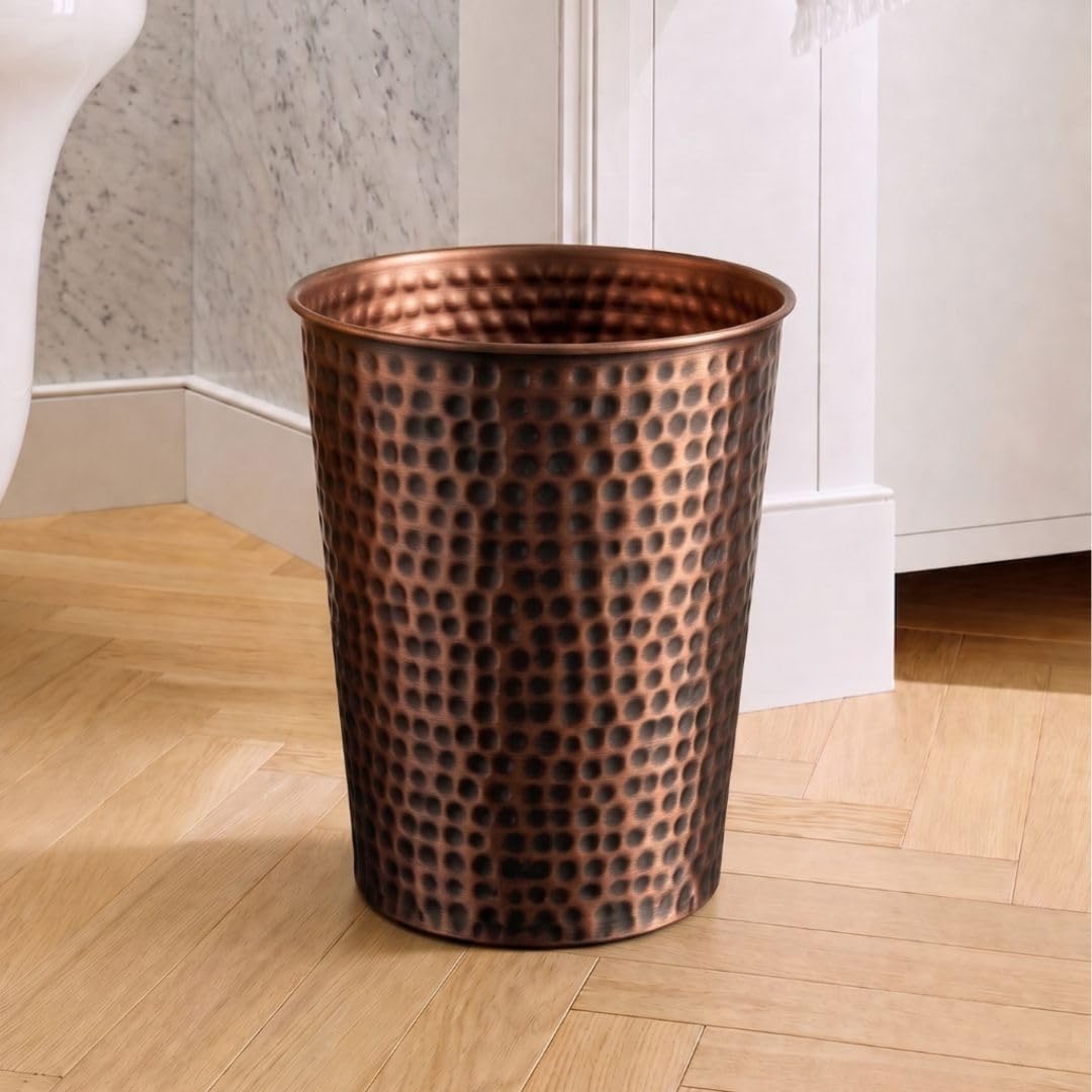 Metal Bathroom Trash Can