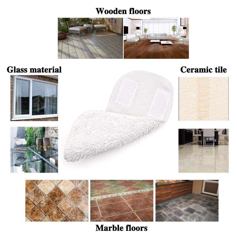 Sienna Luna Replacement Pads Microfiber Mop Pads Fit for Steamer Head SSM (6 Count)