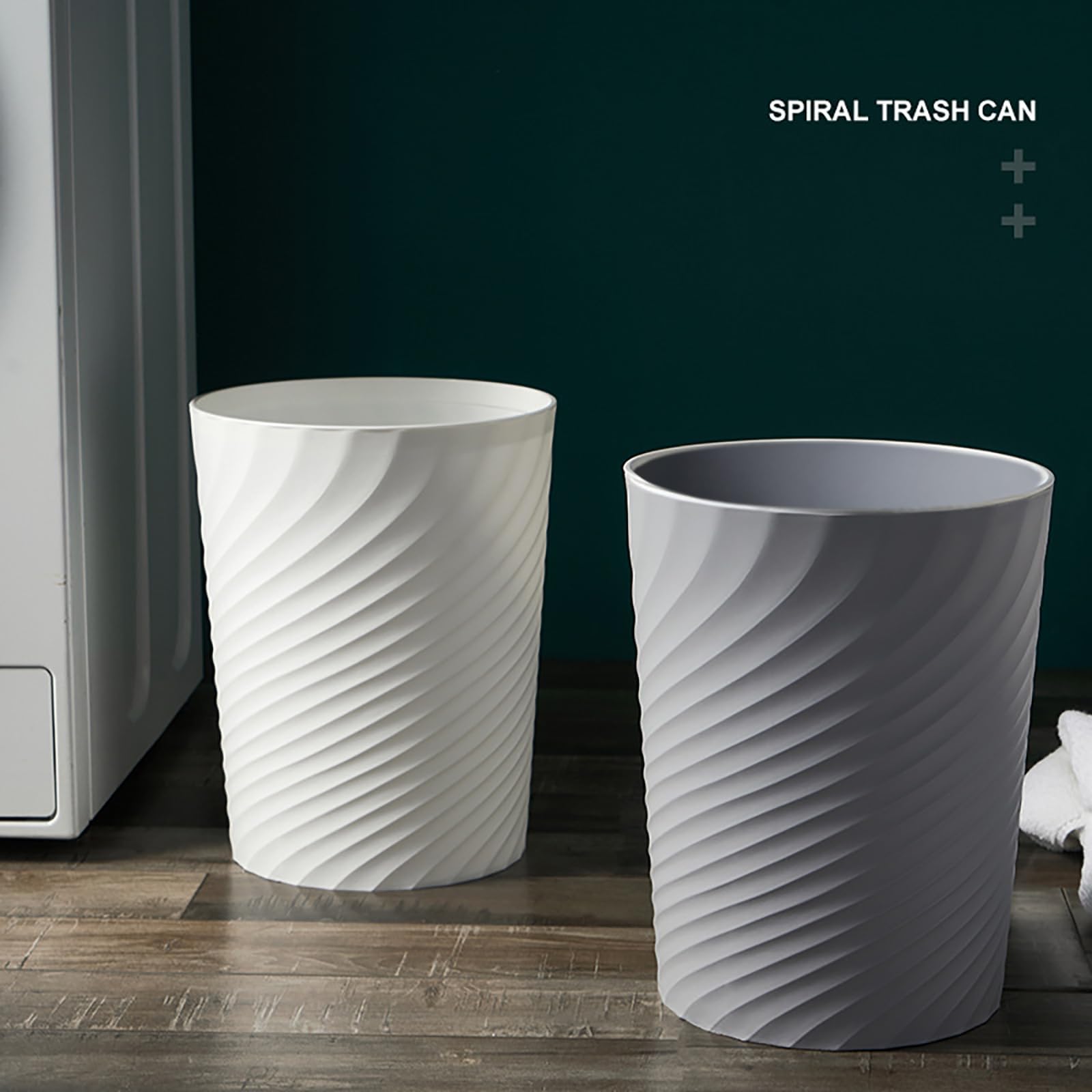 Bathroom Trash Can 1.8 Gallon Small Waste Basket Garbage Can for Bedroom Office Kitchen (2 Count)