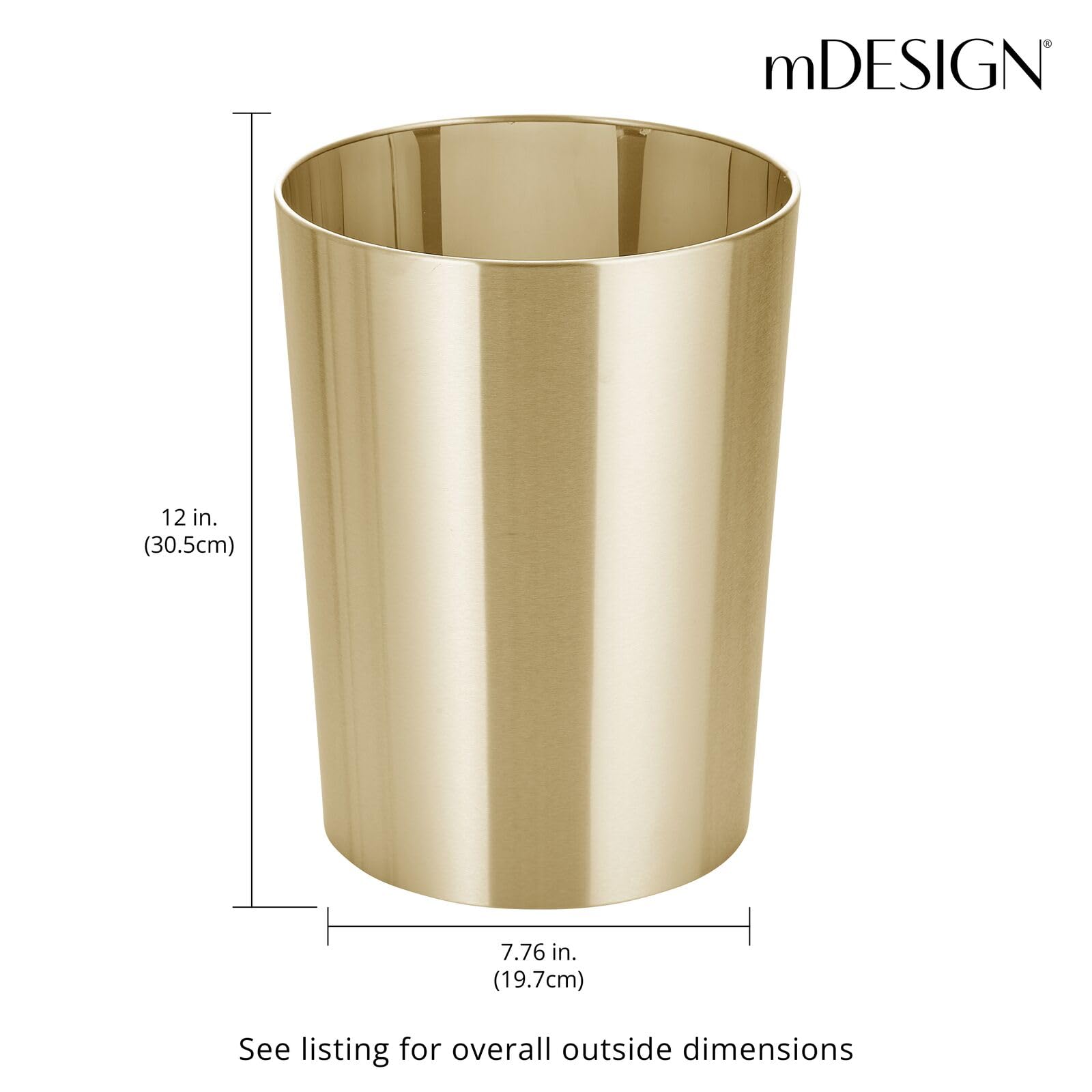 Stainless Steel Round Metal Trash Can