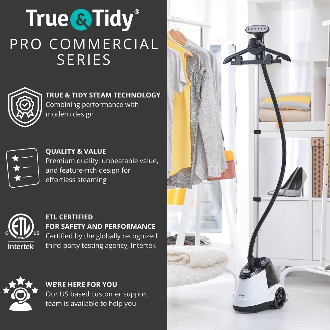 Heavy Duty Commercial Full Size Standing Garment Steamer for Clothes with Extra Large 3L
