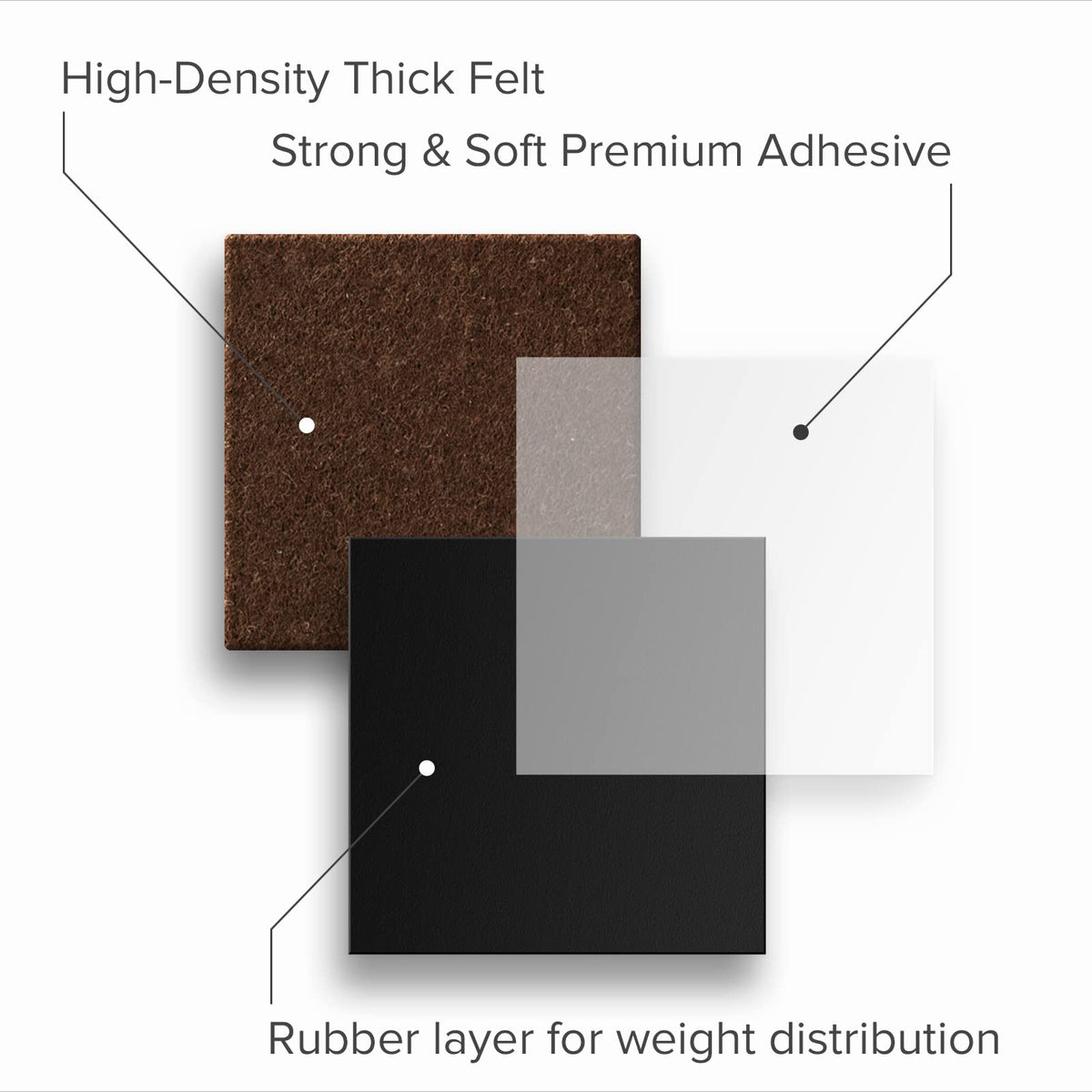 24 Felt Furniture Pads 1” 1 (24 Count)