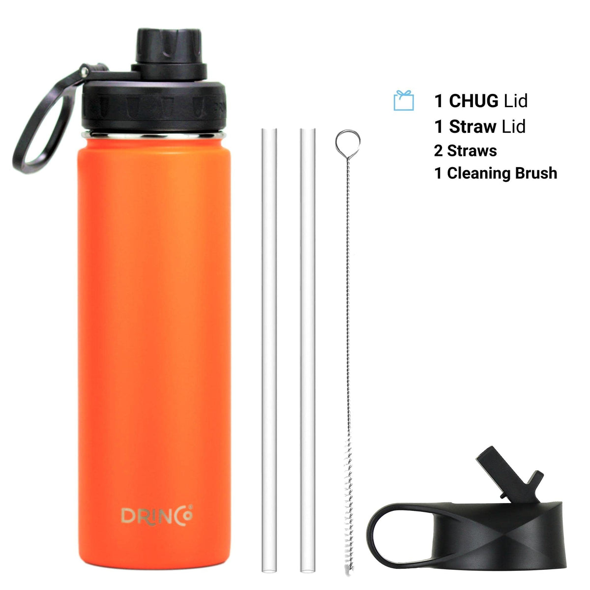 Stainless Steel Water Bottle Spout Lid Vacuum Insulated Double Wall Water Bottle Wide Mouth
