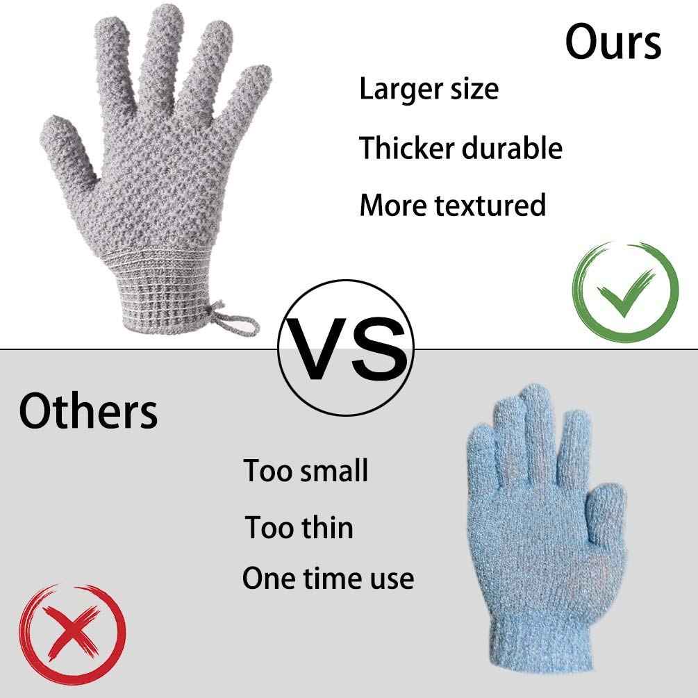 Bath Exfoliating Gloves (4 Count)