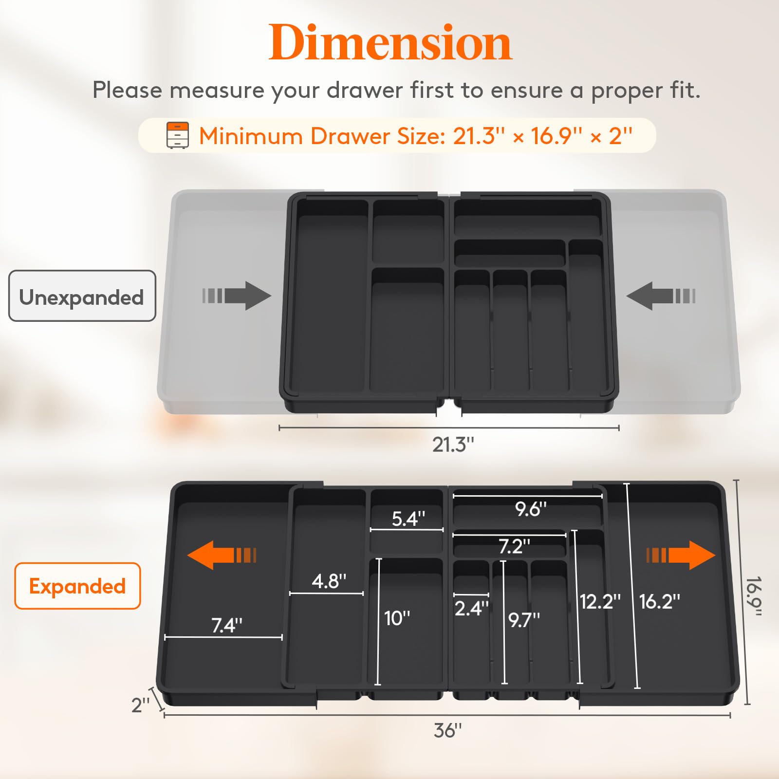 Utensil Organizer for Kitchen Drawer