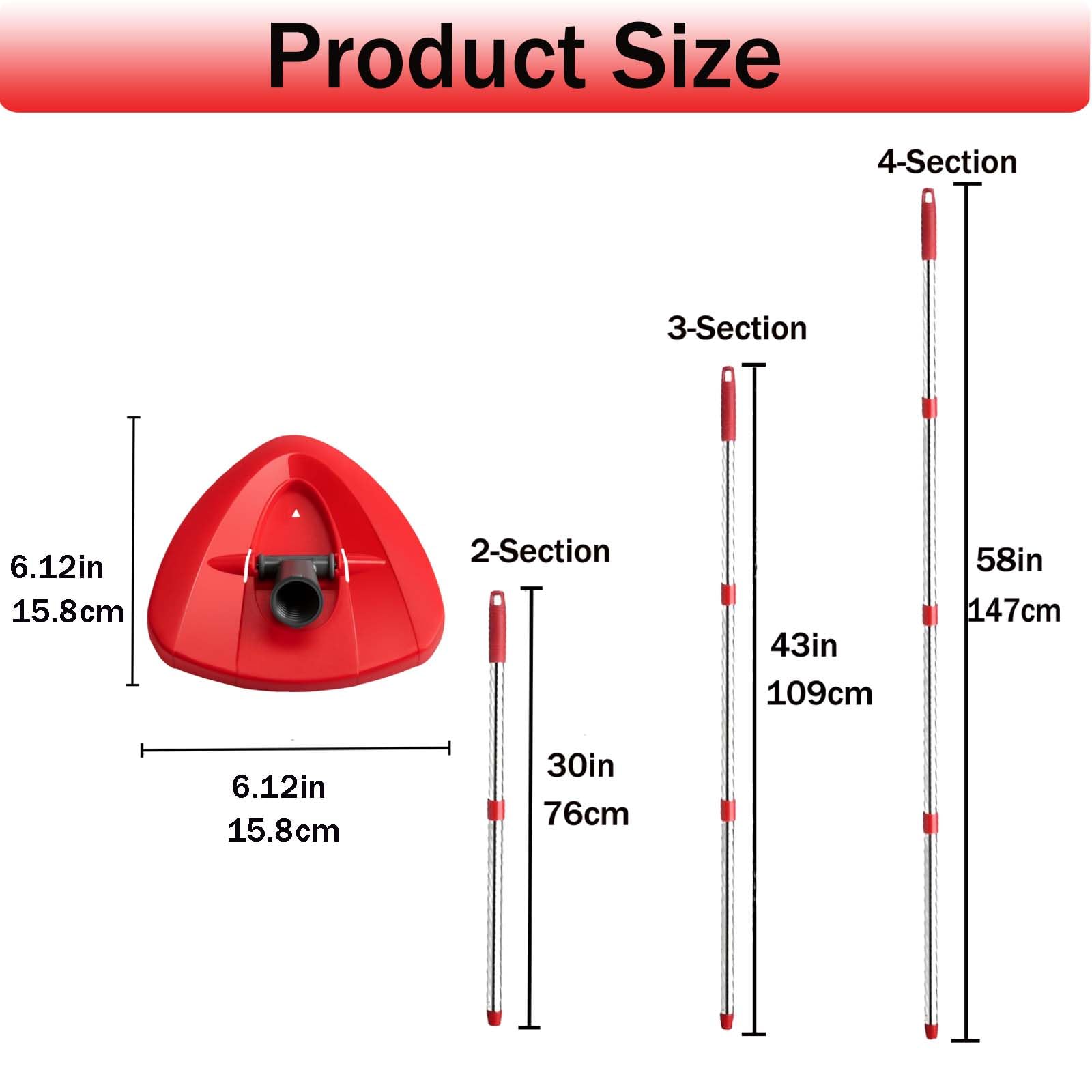 Spin Mop Replacement Handle (2 Count)