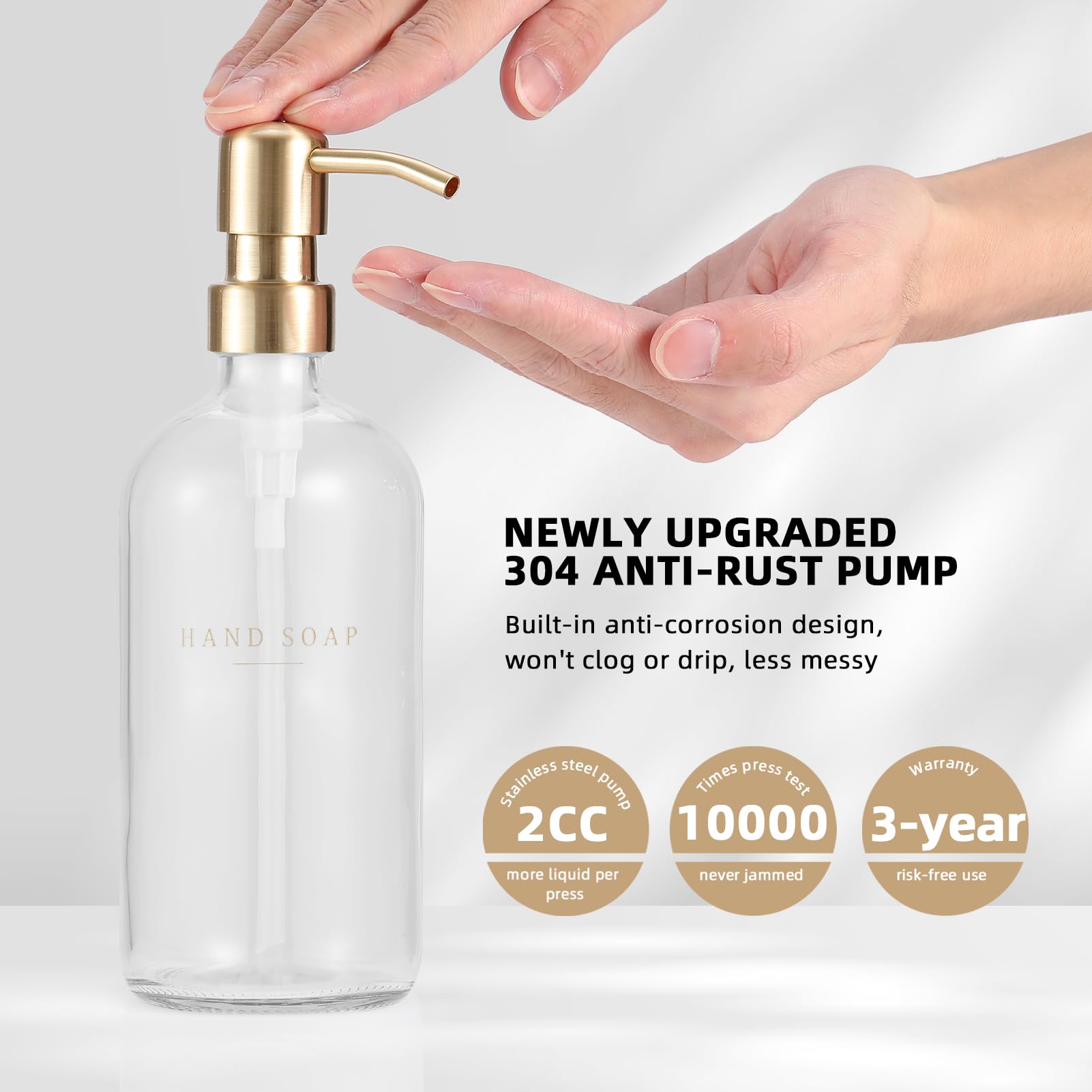 Glass Soap Dispenser (2 Count)