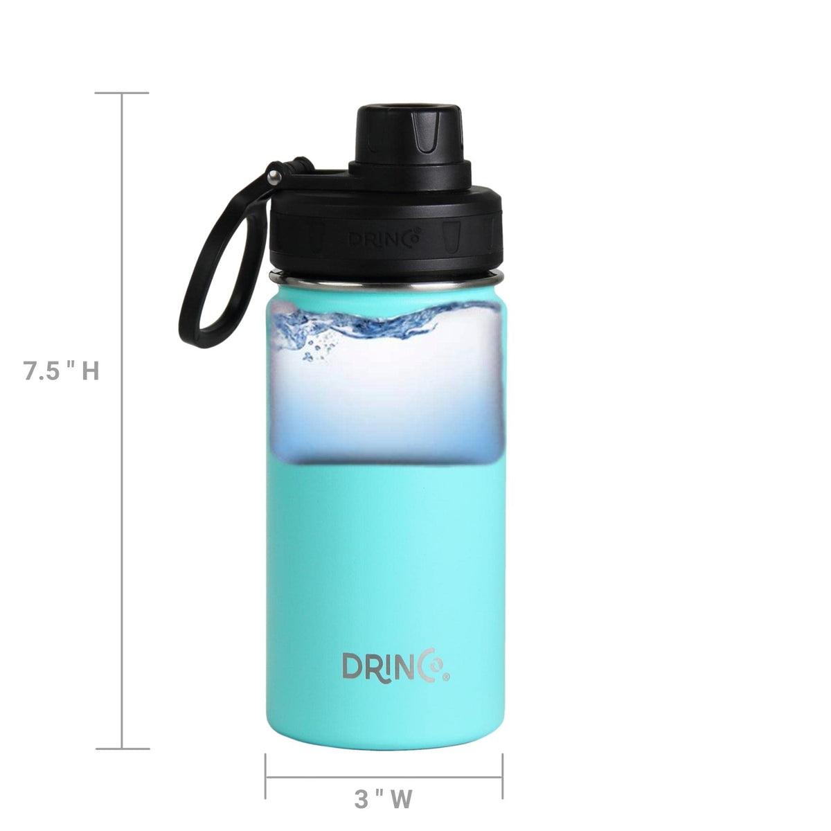 Stainless Steel Water Bottle Spout Lid Vacuum Insulated Double Wall Water Bottle Wide Mouth