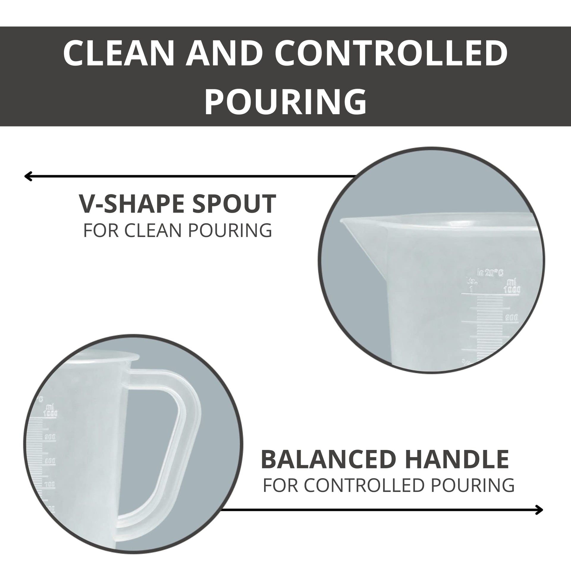 Plastic Graduated Measuring and Mixing Pitcher
