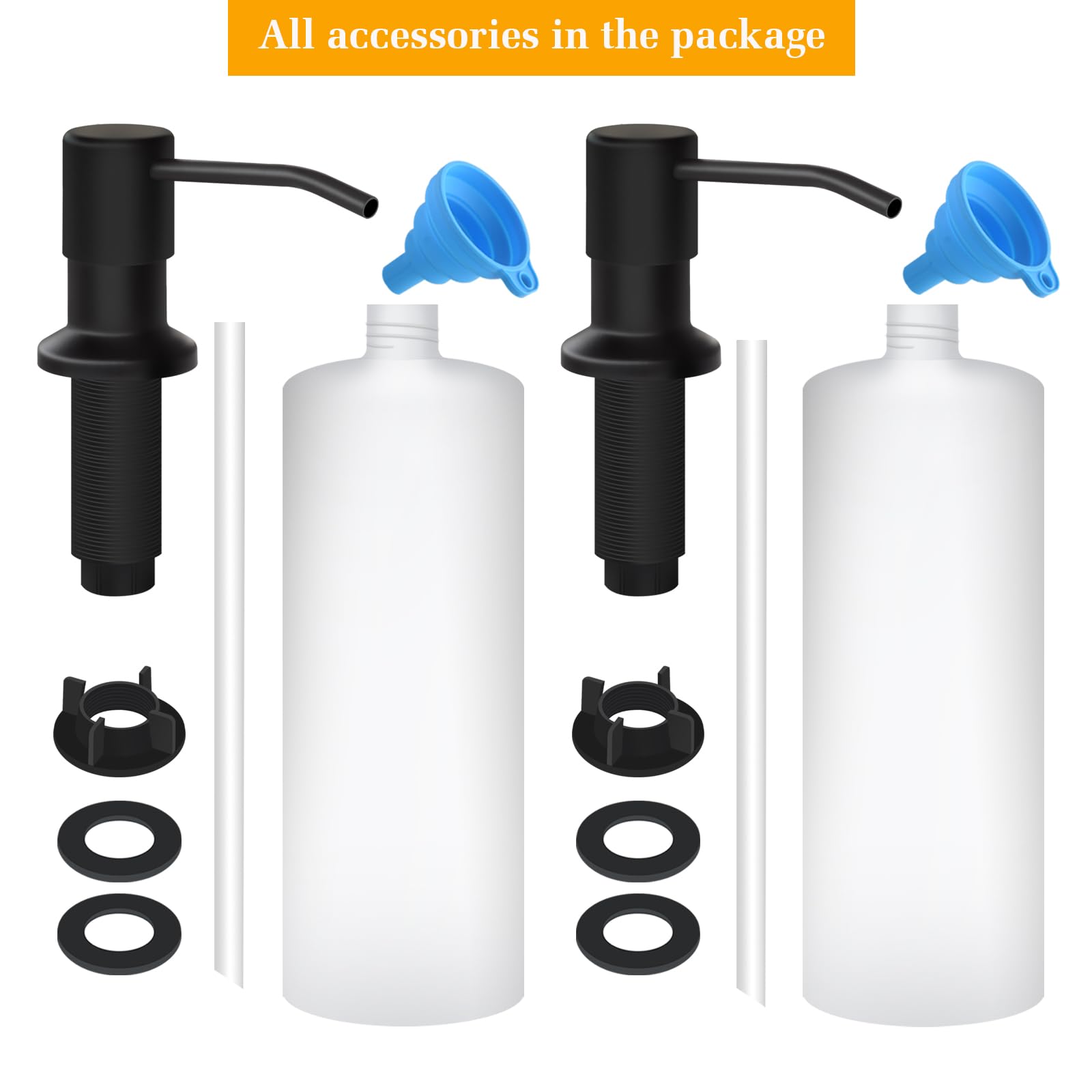 Soap Dispenser for Kitchen Sink (2 Count)