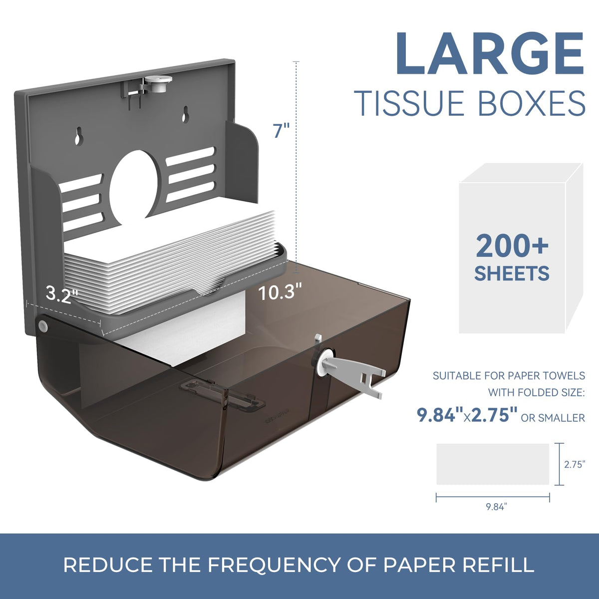 Paper Towel Dispenser Adhesive Wall Mounted
