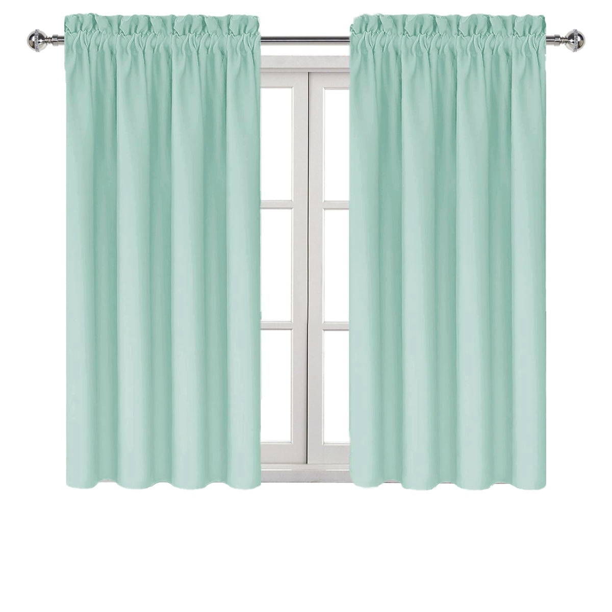 Blackout Curtains for Bedroom Living Room 42 x 45 Inch Long 2 Panels (2 Count)