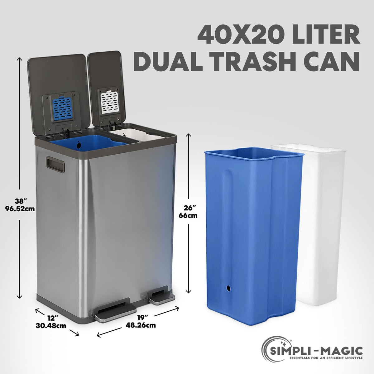 60 Liter 16 Gallon Rectangular Hands