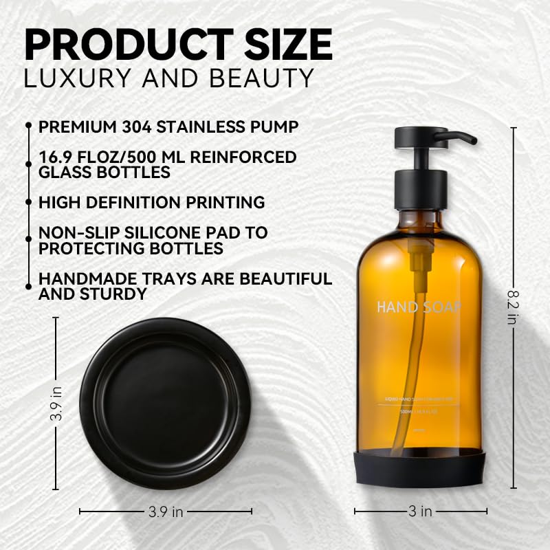 Glass Soap Dispenser Bathroom Set by Janxin