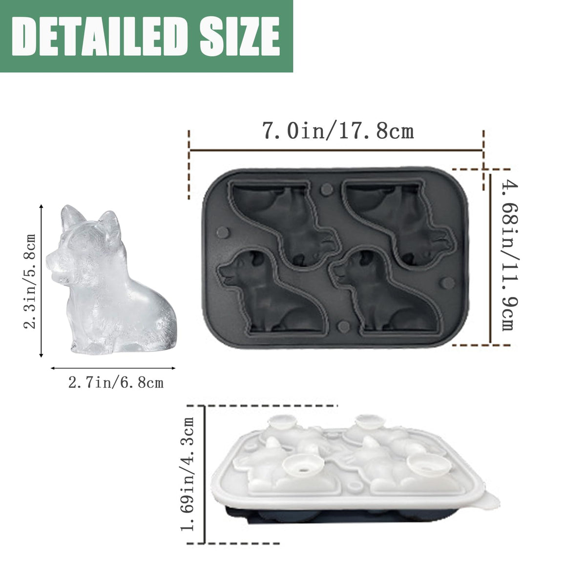 Corgi Dog gifts 3D Ice Cube Mold