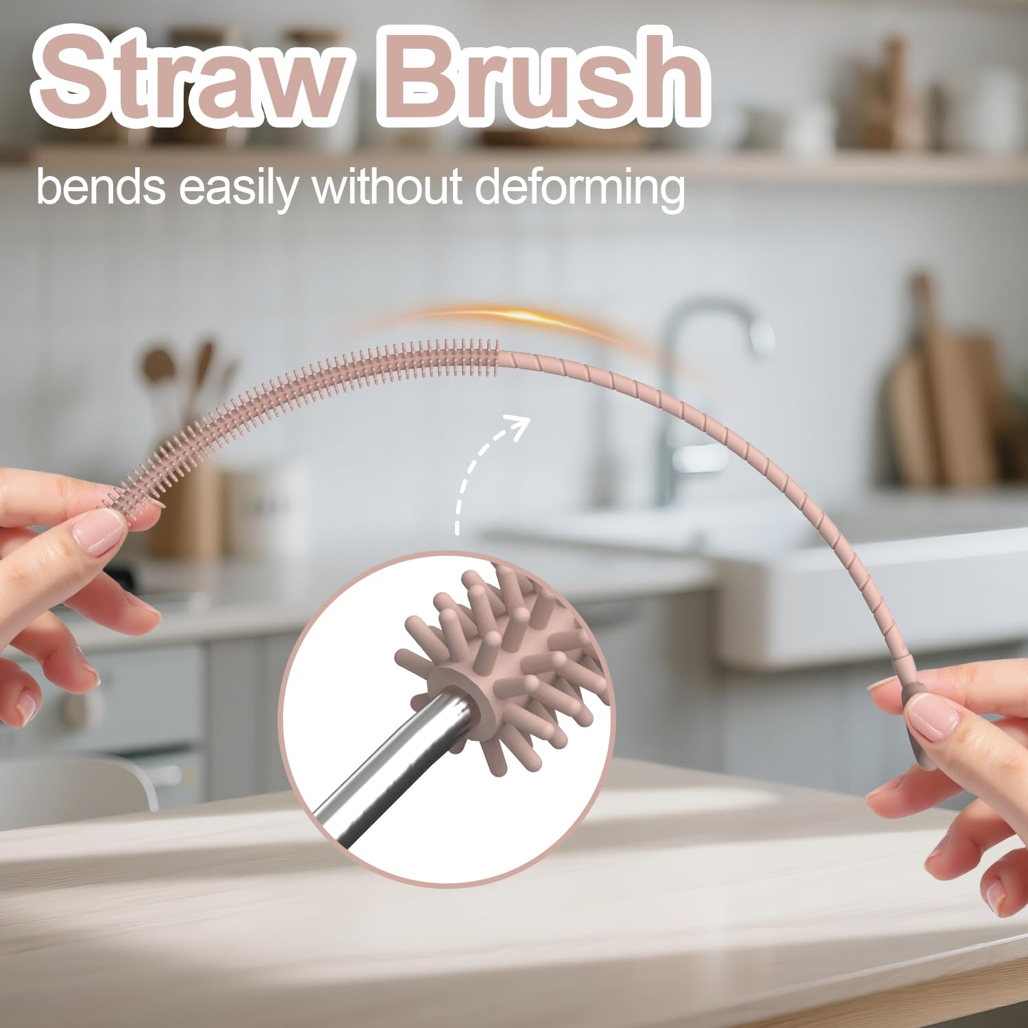Silicone Straw Cleaner Brush