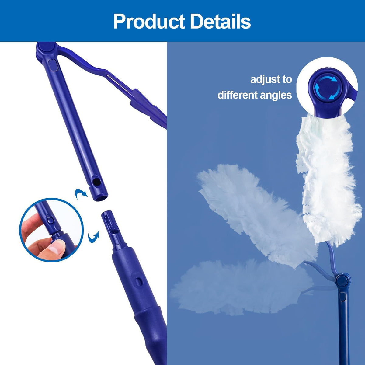 Replacement Handles Compatible with Swiffer Duster Refill (3 Count)