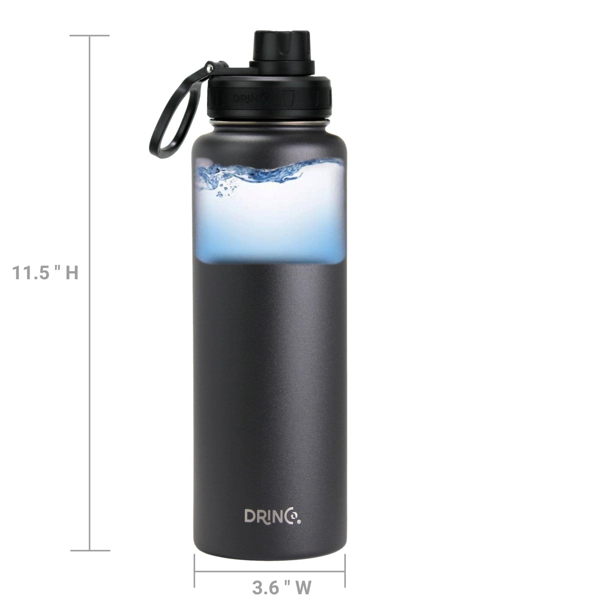 Stainless Steel Water Bottle Spout Lid Vacuum Insulated Double Wall Water Bottles Wide Mouth