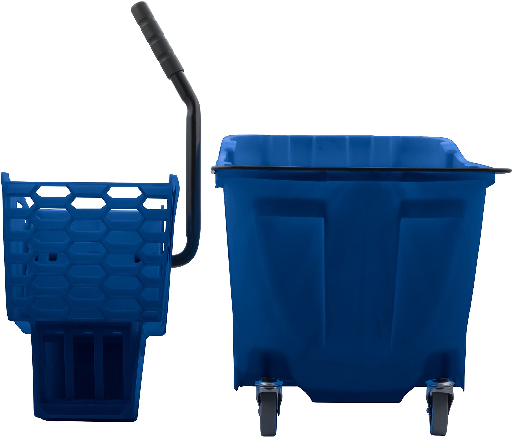 Carlisle FoodService Products 35 Qt Commercial Mop Bucket with Reliable Side Press Wringer