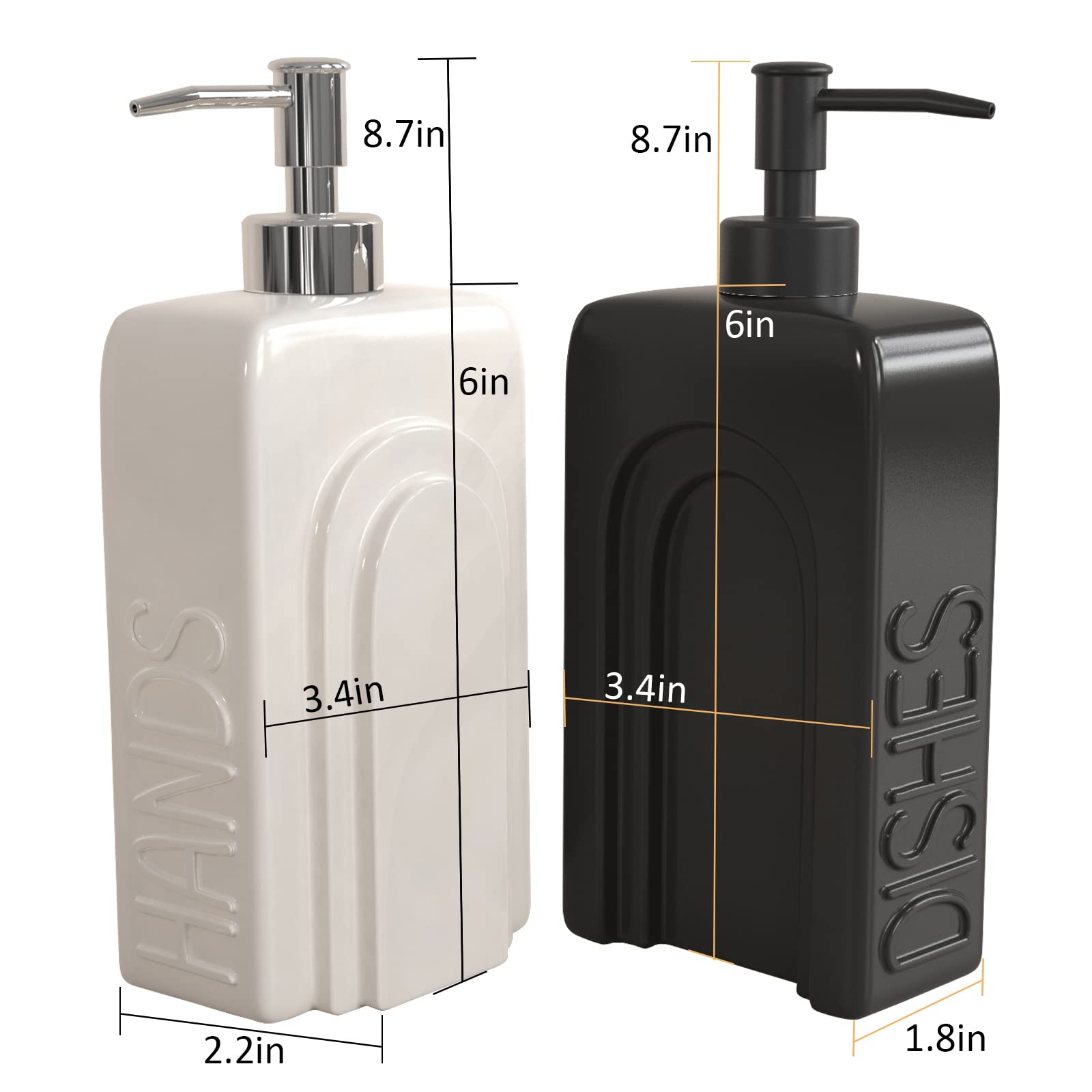 Soap Dispenser Set with Funnel (2 Count)