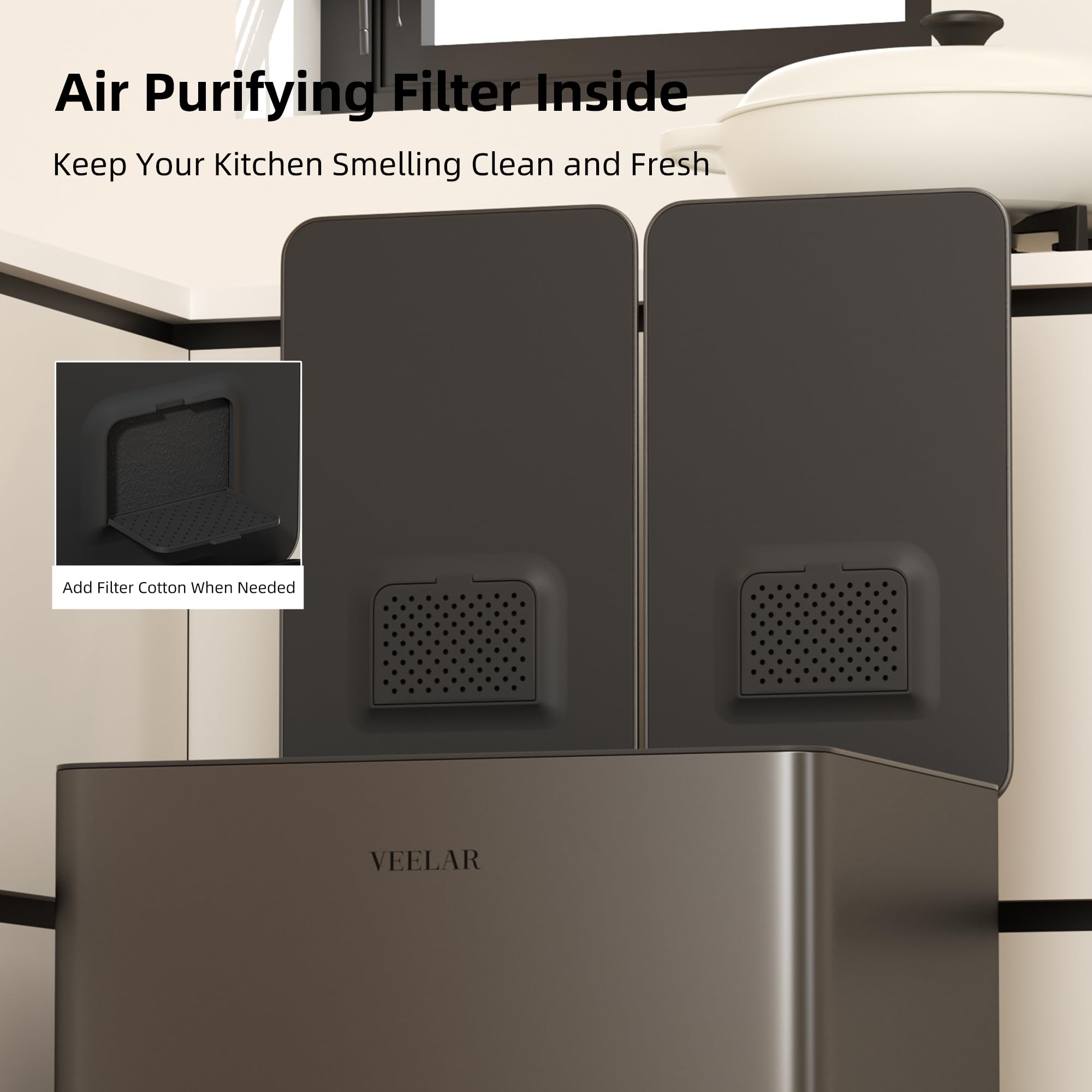 Kitchen Dual Trash Can (2 Count)