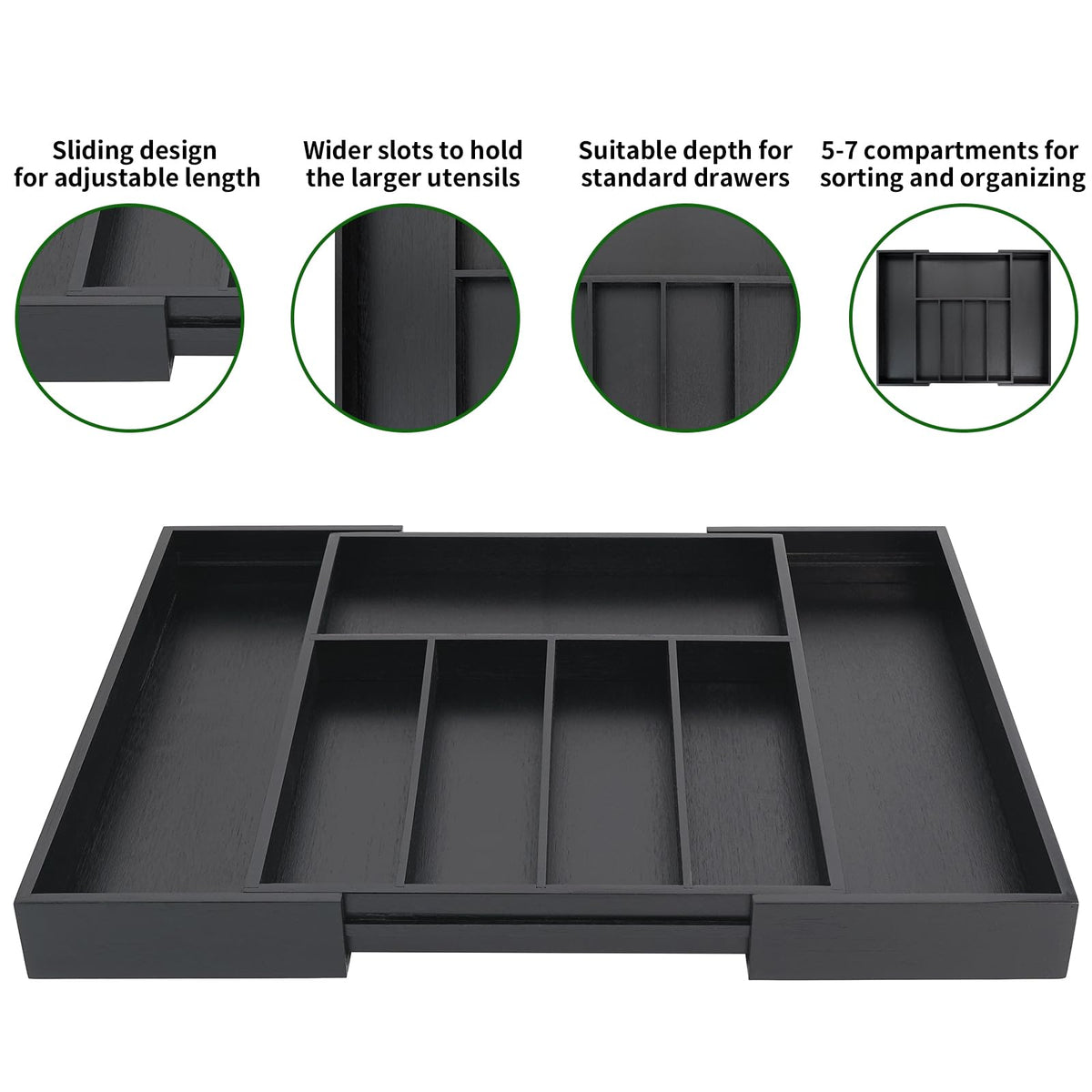 Bamboo Drawer Organizer